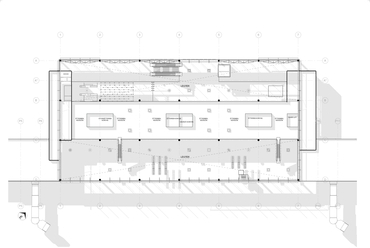 A Quintus Design terve a Debreceni Nemzetközi Repülőtér pályázatán. Alaprajz, mezzanine szint