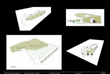 Magyar Szentek Plébánia új közösségi terme – Balázs Mihály építész műterem és a dmb műterem kft. – korábbi tervváltozat