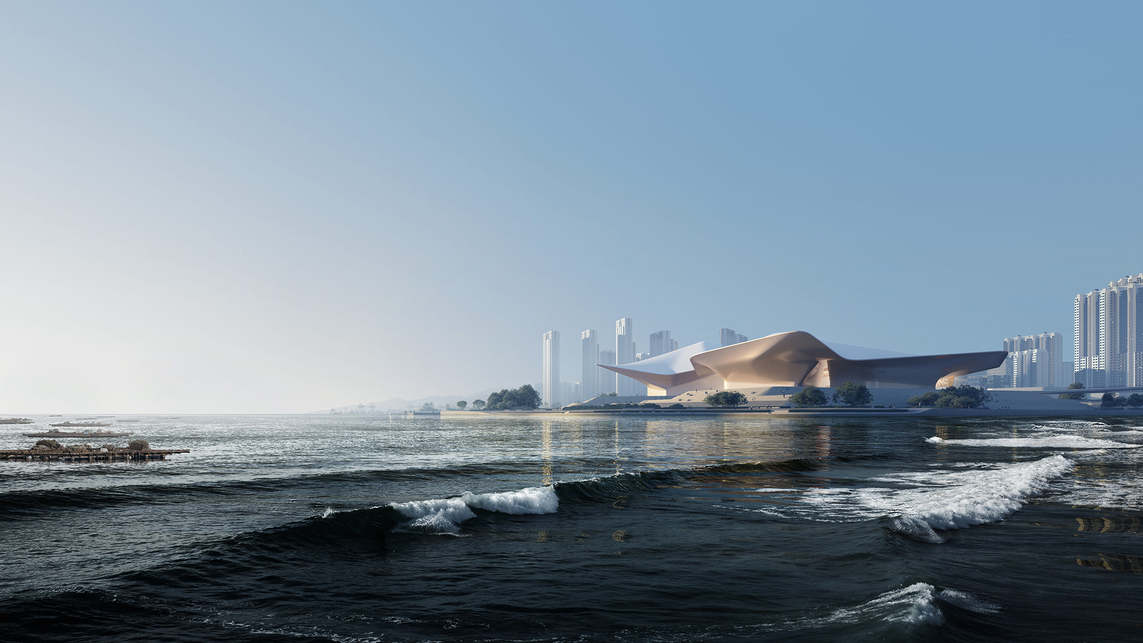 Shenzhen Opera House – szerzők: Zoboki Gábor, Csiszér András, Silvester Csaba, Kiss Laura, Dobos Botond, Szatmári Gábor – render: The Greypixel Workshop