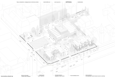 A Studio Konstella műve az Építészet Ligete pályázaton. Axonometria