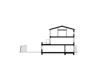 A duplex sorházak tervrajzai, metszet. Építész: Steenhuis Bukman Architecten. 