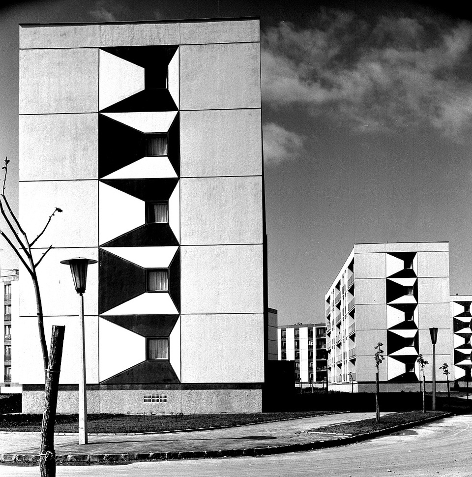 D-jelű panelház, Pécs-Uránváros, 1962.