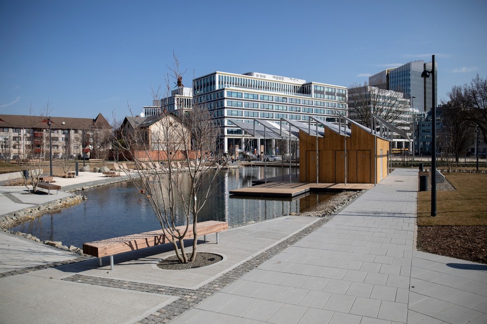 Vizafogó park – tervezők: Objek Tájépítész Iroda, Archikon – fotó: XIII. Kerület Önkormányzata