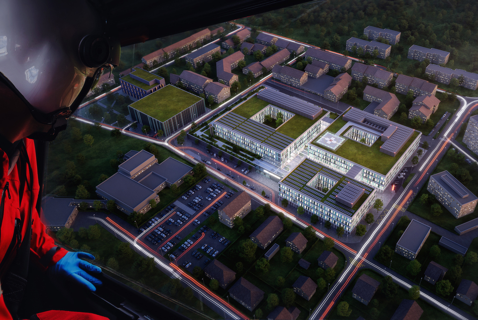 Egy fenntartható kórházépület terve Svájcban – A magyar Healing Spaces iroda pályaműve