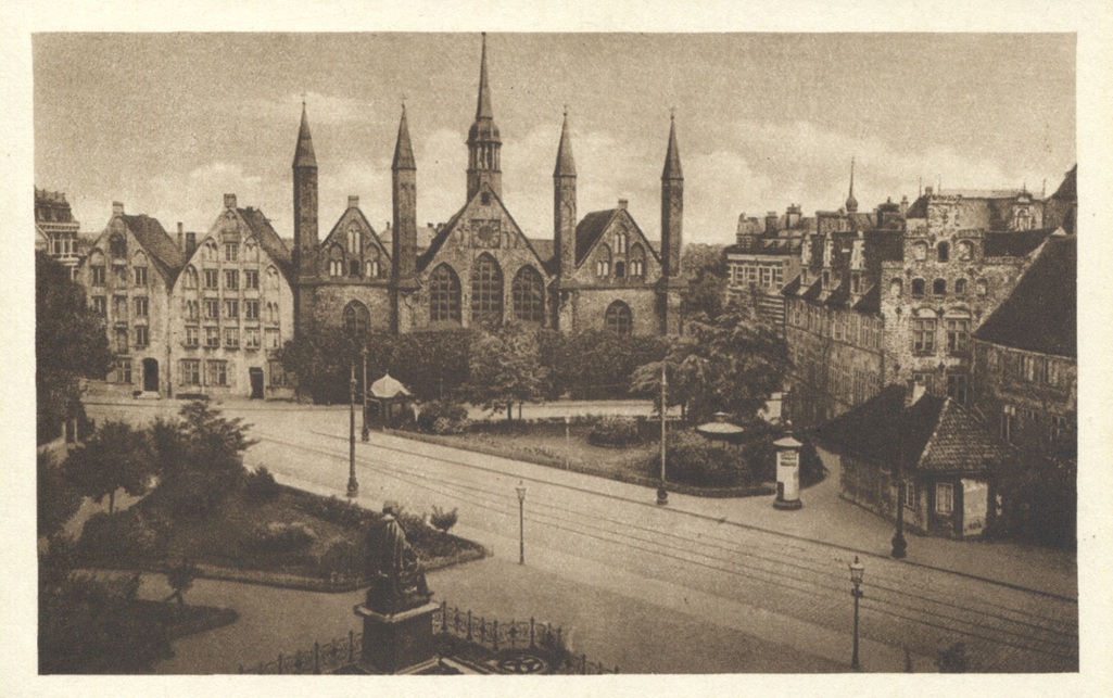 A Heiligen-Geist kórház, Forrás: Wikipedia Commons, 1900 körüli képeslap, Kiadó: Verlag Ludwig Möller, Lübeck Felhasználó: Jossi2