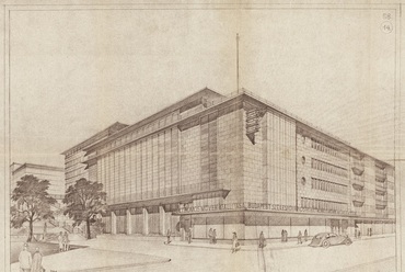 Az ELMŰ Attila úti állomásának terve, 1936., Tervező: Györgyi Dénes.,  Forrás: ELMŰ Archívum
