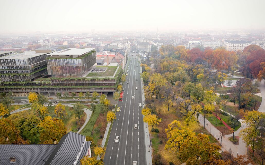 A Dürer Park fejlesztés 1. számú irodaháza, Tervezők: Avant-Garde Építész Stúdió, Építészek:  Kertész András Tibor DLA, Pék Elemér, Tóth Tamás