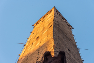 Az Asinelli torony nem csak tengelyében tört, de 1,8 fokban dől nyugat felé, ami 97 méteres magassága mellett már 2,2 méternyi kihajlást jelent a tetején mérve.