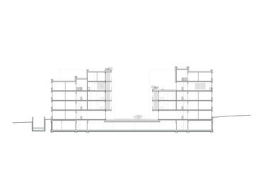 Kőér köz II. társasház – Metszet – Tervező: Építész Stúdió