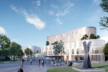 A debreceni Új Klinikai Tömb látványterve. Forrás: TSPC