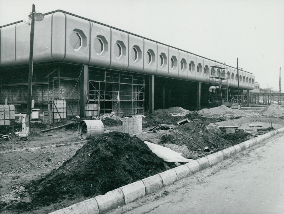 A Kőbánya-kispesti MÁV-METRO állomás építése, Murányi S.-Gyulainé, 1979 (UVA/79.5022-79.5057/79.5025) – Lechner Tudásközpont, Dokumentációs Központ / Fotótár, UVATERV