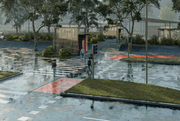 A Garten Studio terve az Ecseri út metrómegálló felszíni rendezésére. Forrás: Ferencváros Facebook