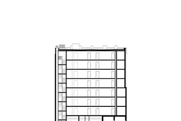 Mosonyi utcai Lakó-apartmanház - FBIS architects - EE metszet