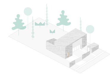 Családi ház Budaörsön – GINKGO Architects – axonometrikus rajz