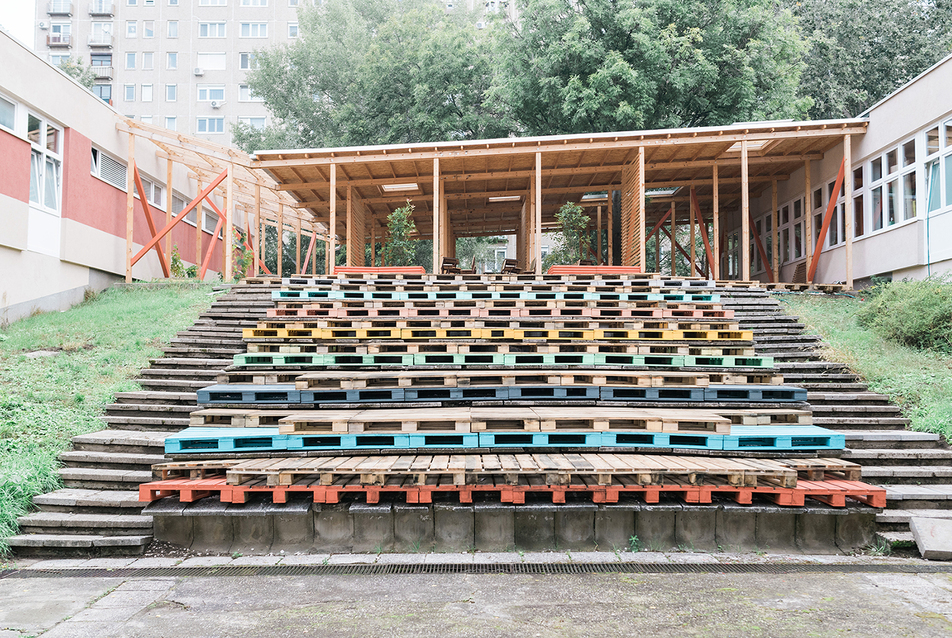 Ökotanterem a békásmegyeri Pais Dezső Általános Iskola udvarán