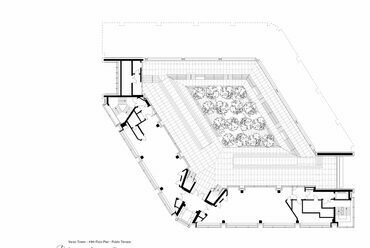 Foster + Partners: Varso Tower, Varsó. - 49. emeleti alaprajz