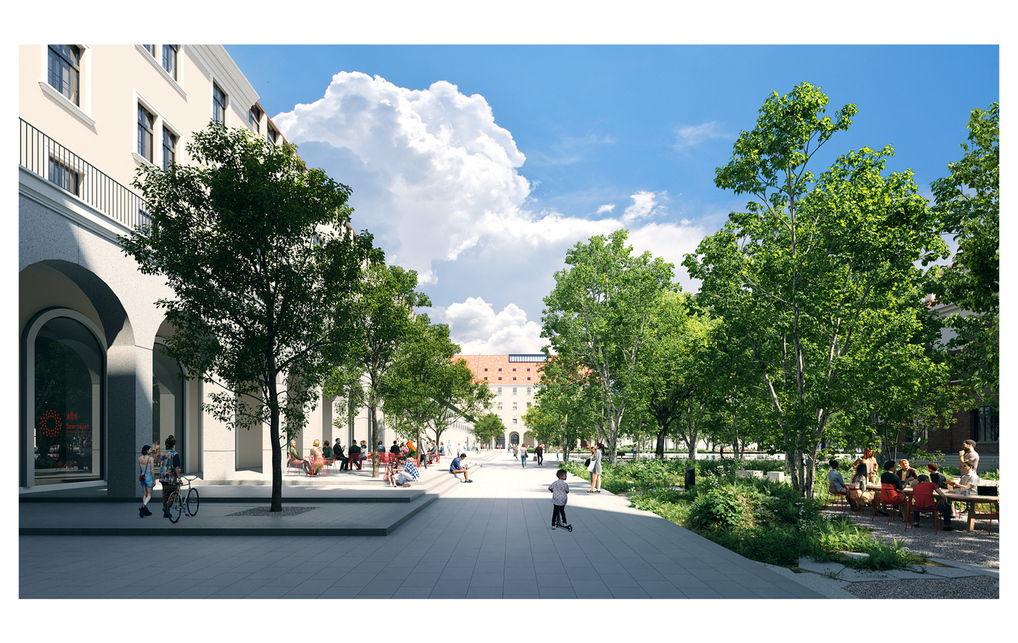 Városháza Park pályázati terv, tervező: CAN Architects, Újirány Csoport