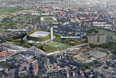 Madártávlati kép – Az International Forest Stadium. Forrás: Stefano Boeri Architetti