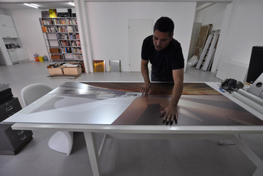 Antonio de Campos Frankfurti stúdiójában, 2013.