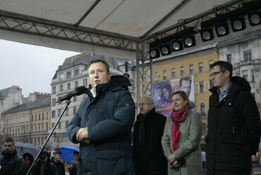 Láng Zsolt, a Közép-magyarországi Gazdaságfejlesztési Zóna komplex fejlesztéséért felelős kormánybiztos beszéde. MTI/Koszticsák Szilárd