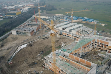 Az építkezés a magasból. Forrás: Sipos Dávid - Dunakeszi alpolgármestere Facebook