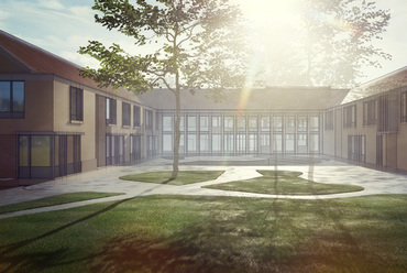 A biatorbágyi református általános iskola tervpályázatának első díjas terve, DNS Műterem, 2022.