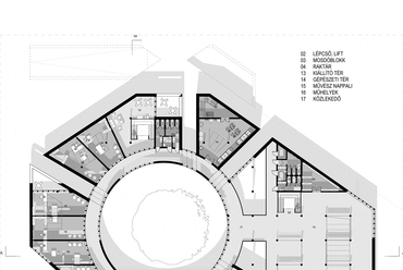 Emeleti alaprajz – "Térbeli interferenciák", Benedek Márton elismerésben részesült pályaműve a Lantos Múzeum Pécs pályázaton