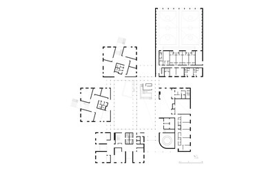 Biai Református Általános Iskola tervpályázat – a CAN Architects megvételt nyert terve – Földszinti alaprajz