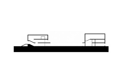 Biai Református Általános Iskola tervpályázat – a CAN Architects megvételt nyert terve – Metszet