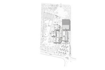 Biai Református Általános Iskola tervpályázat – a CAN Architects megvételt nyert terve – Helyszínrajz