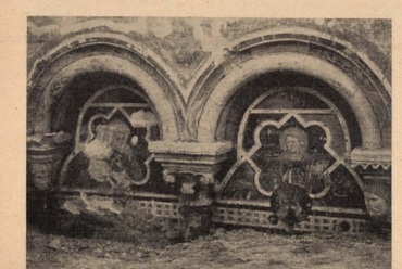 A kápolna falfestései szép lassan a felszínre kerülnek, Kép forrása - Uj Idők, 1935/2.sz.