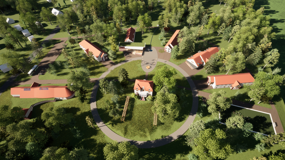 Látványterv – Az ALFATERV kiemelt megvételt nyert pályaműve az MCC révfülöpi pályázatán.