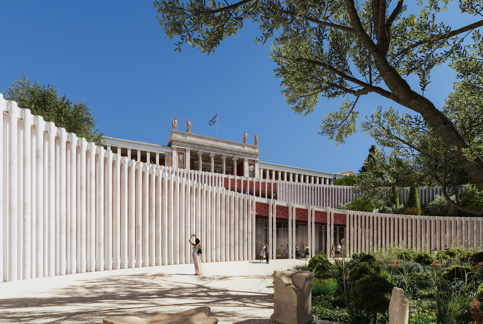 Az OMA spirál geometriájú terve az athéni Nemzeti Régészeti Múzeum bővítésére