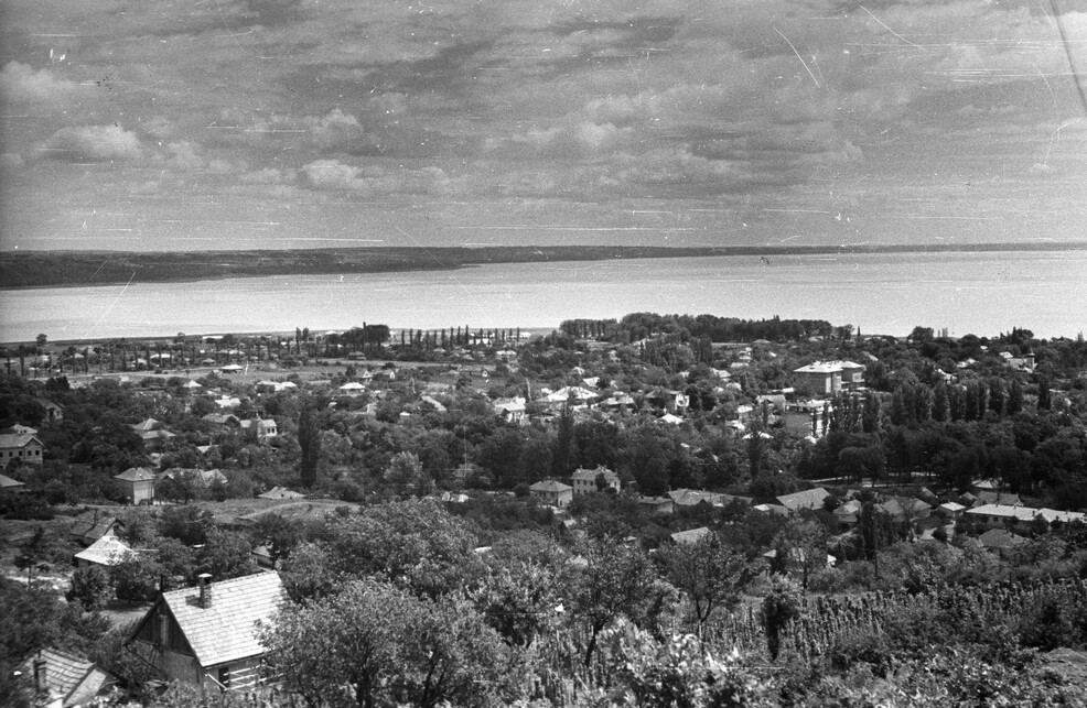 Balatonalmádi, kilátás a Wesselényi-kilátóból. Felvétel: 1958 / Forrás: Fortepan 45781, Krasznai Gyula