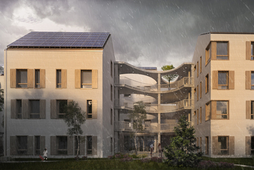 Az E-CO Housing projekt látványterve Zuglóban. Forrás: ABUD