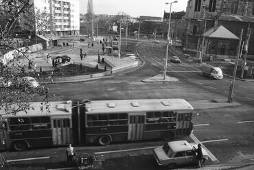 Lehel (Élmunkás) tér a Lehel utca felé nézve, 1982. Forrás: Fortepan / Magyar Rendőr