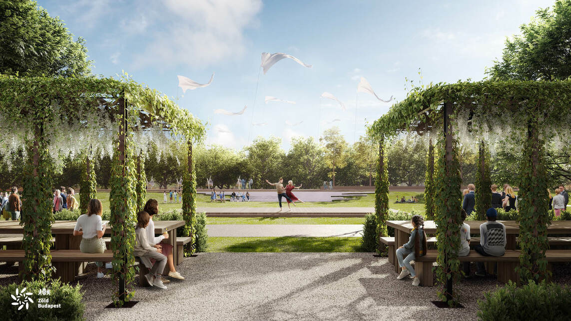 Az OpenSpace Kft. látványterve, Budapest Népliget Ötletpályázat, megosztott III. díjas pályamű. Forrás: nepliget.budapest.hu