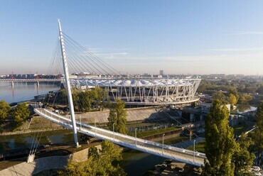 A híd és a stadion részletei több ponton is összehangolásra kerültek. Forrás: Magyar Építők
