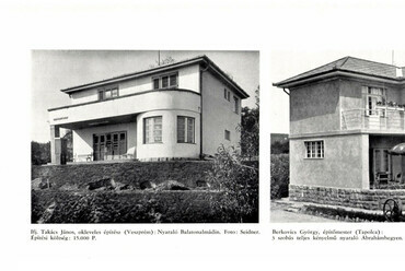 Helyi építőmesterek és építészek által tervezett nyaralók a Balaton-parton a harmincas évek első felében. / Forrás: Tér és Forma 8 (1935) 3.
