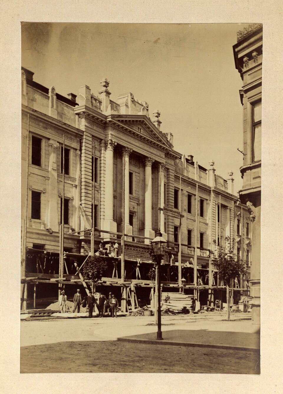A zágrábi Pénzügyi palota képe átadás előtt (építész: Zobel Lajos; kivitelező: Hönigsberg és Deutsch), 1903. Gradska knjižnica (Városi könyvtár), Zágráb
