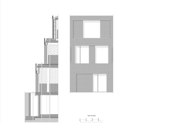 Homlokzat részlet – onsitestudio: Mapei labdarúgó edzőközpont.
