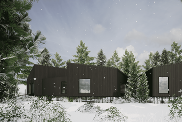 Látványterv – Papp Laura: SHIO: sauna house in Orfű.
