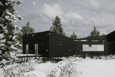 Látványterv – Papp Laura: SHIO: sauna house in Orfű.
