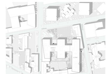 Corvin Innovation Campus. Helyszínrajz. Tervező: Radius B+S.
