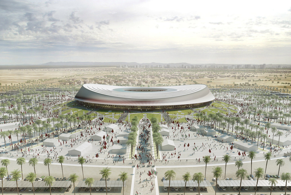 A szaharai nomádok hagyományos összejöveteléből merít ihletet a világ legnagyobb stadionja
