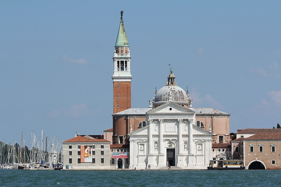 San Giorgio Maggiore bazilika. Velence, Olaszország. Andrea Palladio. Épült 1566 és 1610 között. Forrás: Wikimedia Commons
