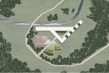 Helyszínrajz, 1:500. Rehabilitációs otthon. Szentirmai Dalma Júlia diplomaterve. 2023-24.
