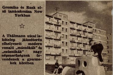 A játszótér lépcsős eleme. Forrás: Magyar Tűzoltó, 1961.10.01. 2.o.
