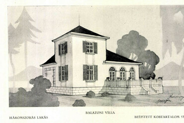 Balatoni villa terve, 1928. (Svastits Géza, Raksányi Gyula) Forrás: Magyar Építőművészet 28 (1928) 5-6.
