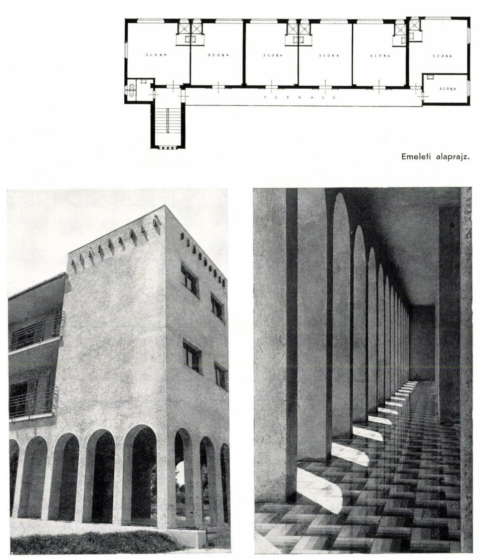 Keszthely, a pécsi Erzsébet-Tudományegyetem üdülőháza. (Svastits Géza) Forrás: Tér és forma 9 (1936) 10., 273-274.